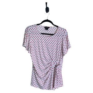 5 for $30 Liz Claiborne Top White Pink & Black Women’s Size Medium Excellent EUC